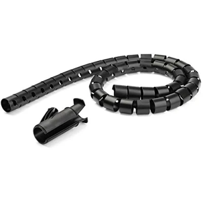 Image of StarTech.com 1.5m (4.9ft) Cable Management Sleeve Spiral 1.8&quot; (45mm) Diameter W/ Loading Tool (CMSCOILED3)