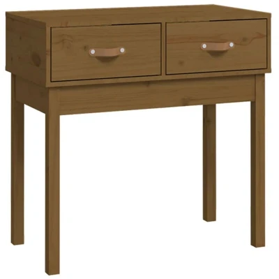 Image of vidaXL Console Table Honey Brown 76.5x40x75 cm Solid Wood Pine