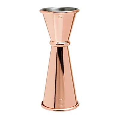 Image of Copper Plated Stainless Steel Jigger Measure by Chabrias LTD