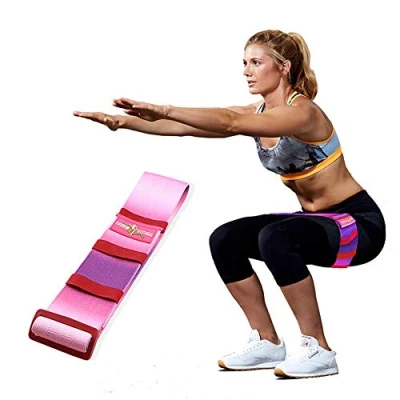 Image of Adjustable Booty Resistance Workout Hip Exercise Bands Fitness Loop Circle for Legs,Butt,Glutes and Thighs Training