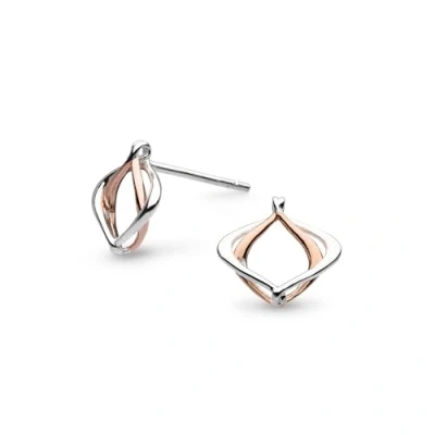 Image of Kit Heath Sterling Silver and Rose Gold Petite Alicia Stud Earrings