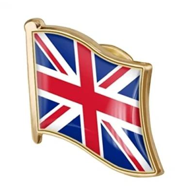 Image of Onsinic United Kingdom Flag Lapel Pin, Uk Badge Brooch Union Pins British Souvenir National Novelty Accessory, 19*18cm