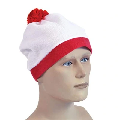 Image of White And Red Bobble Fancy Dress Hat