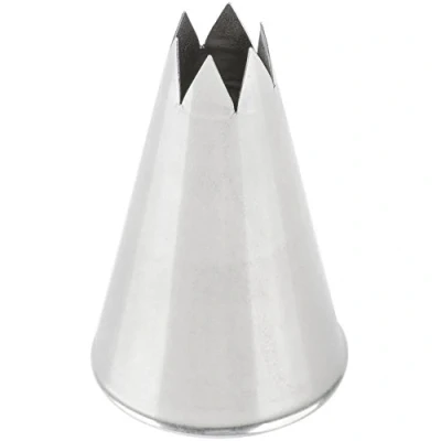 Image of Ateco # 824 Open Star Pastry Tip .38&#039;&#039; Opening Diameter Stainless Steel