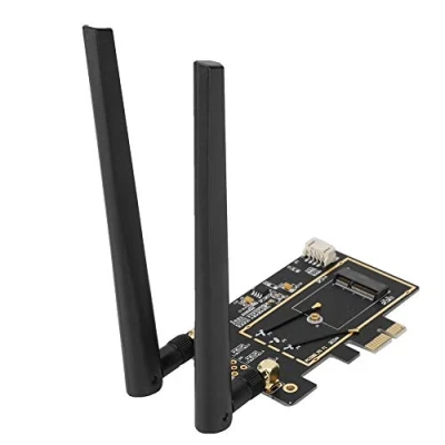 Image of PCI E M.2/NGFF Card, Bewinner M.2 NGFF to 1X Desktop WIFI WLAN Adapter Network Card Converter for 8260 7265 1535 7260 with Dual band 2.4/5G Antenna Support NIC