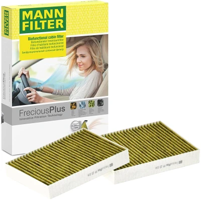 Image of 64115A13762, 64115A1BDB6, 64115A1BDB7, 64115A29D99, 64115A29E66 Pollen FILTER MANN FP 23 014 2 BMW: 5 Saloon, 6 Gran Turismo, Touring
