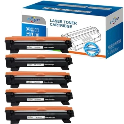 Image of ECSC Compatible Toner Cartridge Replacement for Brother DCP 1510 1512 1610W 1612W HL 1110 1112 1210W 1212W MFC 1810 1910 1910W TN1050 (Black, 5 Pack)