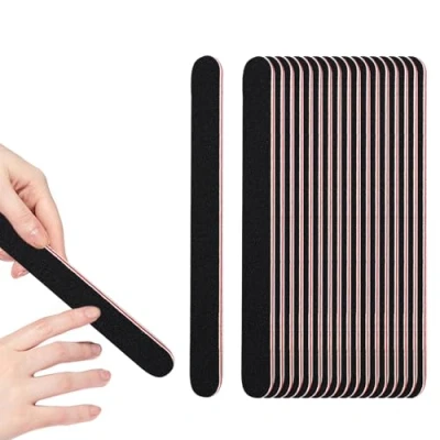 Image of Jaimela Nail Files[20 Pcs], 100/180 Double Sided Emery Board, Grit Washable Files, Fingernail Buffering Files Manicure Tools Styling