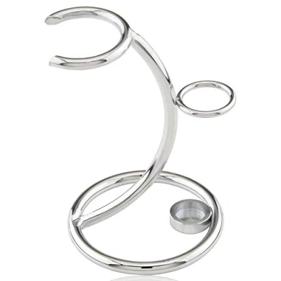 Image of Shaving Razor and Brush Stand, Heavy Chrome Safety Stand Holder Stainless Steel for Storage Shave (Silver)
