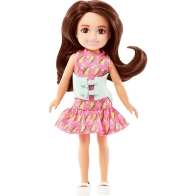 Image of Barbie Chelsea Doll with Brunette Hair and Back Brace (HKD90)