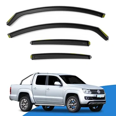 Image of EdgeVisors Wind Deflectors Set Fits: VW Amarok 2009 onwards 4 Door Pick up 4pc