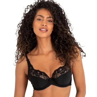 Image of Charnos Womens 1727010 Flamenco Full Cup Bra Black Elastane Size 38B