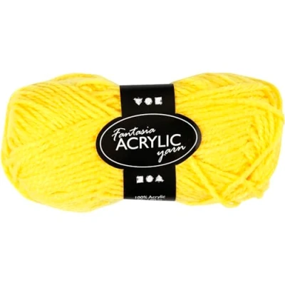 Image of Fantasia Acrylic Yarn, L: 80 m, yellow, 50g