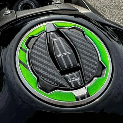Image of Resin Bike Motorcycle 3D Stickers Compatible with Kawasaki Z900 2023 2024. Tank Cap Protection from Impact and Scratches. Sticker Gadget Moto