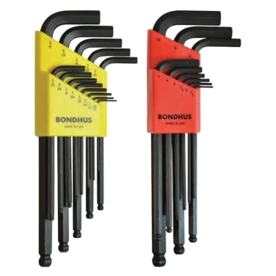 Image of Bondhus 20199 Balldriver L Wrench Double Pack, 10999 (1.5 10mm) and 10937 (0.050 3/8 Inch)