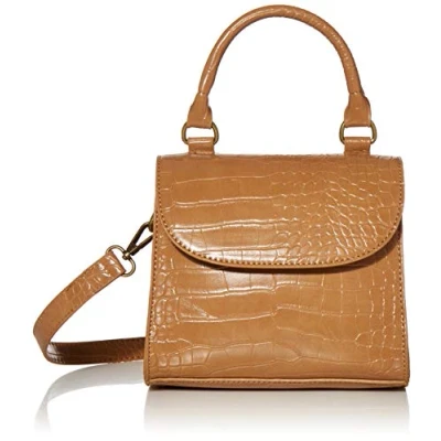 Image of The Drop Women&#039;s Diana Top Handle Crossbody Bag, Camel, One Size
