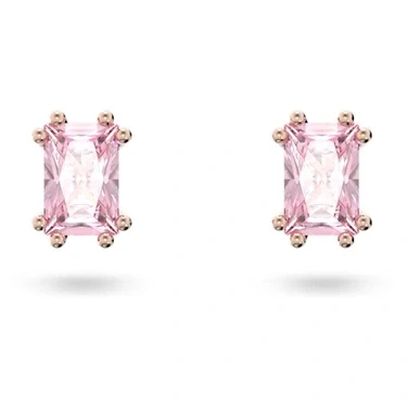 Image of Swarovski Stilla Pierced Earrings Earrings, Women&#039;s, Size: One Size, Pink