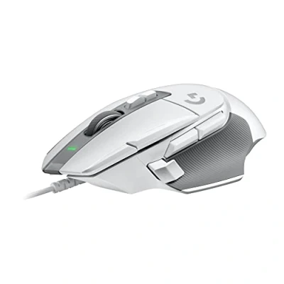 Image of Logitech G G502 X Wired gaming Mouse LIGHTFORCE hybrid optical mechanical primary switches, HERO 25K sensor, compatible with PC macOS/Windows White