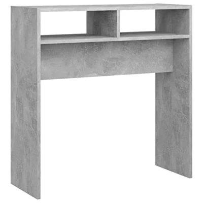 Image of vidaXL Console Table, Concrete Grey Scandinavian Style Hallway Table in Engineered Wood for Living Room, Office (78x30x80cm)