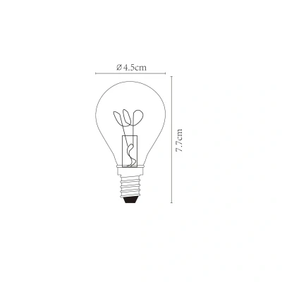 Image of Lucide LED bulb E14 3W drop amber 2,200K dimmable