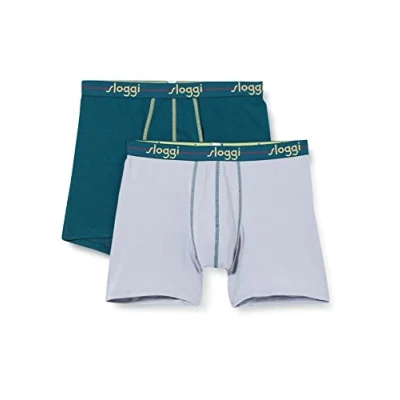 Image of Sloggi Men&#039;s Start Short C2P box Briefs, MULTIPLE COLOURS 7, 32
