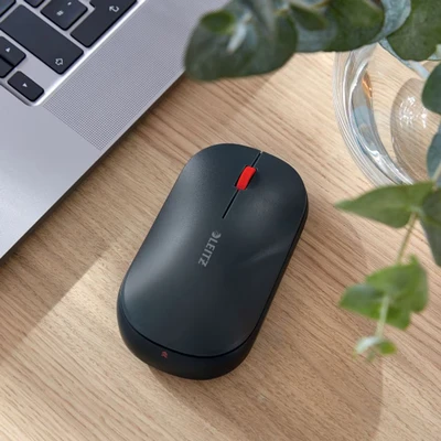 Image of Leitz SureTrack Wireless Bluetooth Mouse, Ambidextrous Mouse Design For Laptop/Computer, or 2.4 GHz USB A Dongle Connection, Windows, Android &amp; Apple, Cosy Range, Velvet Grey, 65310089