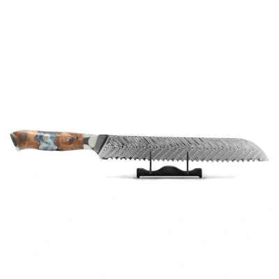 Image of Shinrai Japan Eclipse Series Damascus Bread Knife 20 cm