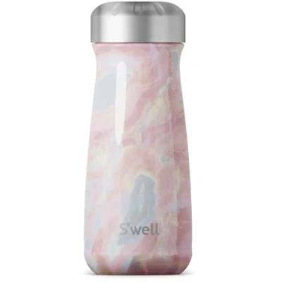 Image of S&#039;well 10316 B18 14265 Geode Rose Traveler, Stainless Steel, 470 milliliters