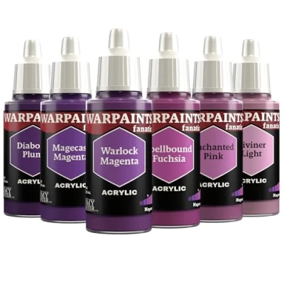 Image of The Army Painter, Warpaints Fanatic Flexible Triad: Magentas, 6 x 18 ml acrylic paints Miniature quality hobby paint for Dungeons and Dragons (DnD) &amp; Warhammer Miniatures