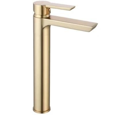 Image of REA 5902557393107 Gold Bathroom Sink tap Argus High Brushed B6412
