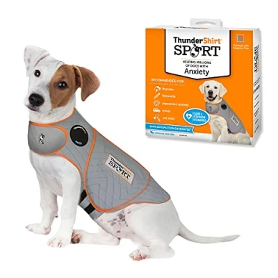 Image of Thundershirt dogs clothing Dog Anxiety Jacket, Platinum, Small
