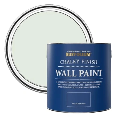 Image of Rust Oleum Green Matt Emulsion Wall Paint Sage Mist 2.5L