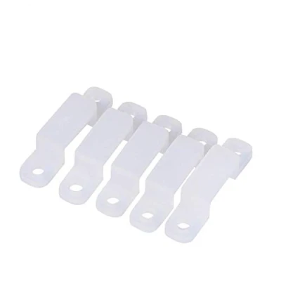 Image of 100pcs LED Strip Connector, 8/10/12mm Silicon Fastener Clip for Light Flexible Strips Fixing Holder(8mm)