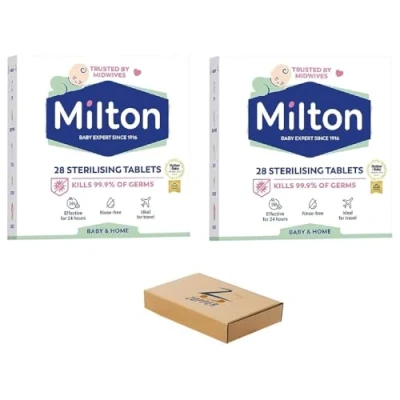 Image of Zopper 2 x 28 Milton Sterilising Tablets for Cleaning Baby Feeding Accessories and Breastfeeding Equipment Bottles Rinse Free Ideal Travel Home Household Hygiene (56 Tablets)