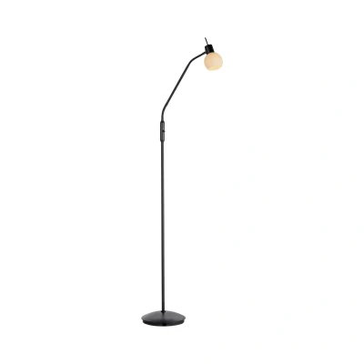 Image of JUST LIGHT. Loki floor lamp, black, iron, glass