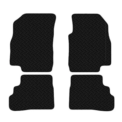 Image of Carsio Car Mats For Vauxhall Viva 2015 Onwards 3mm 4pc Set Tailored Fit Rubber Floor Mat Complete Accessory Black Custom Fitted Anti Slip Backing, Heavy Duty &amp; Waterproof