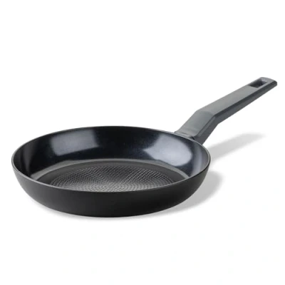Image of Fackelmann STATEMENT 24cm Frying Pan, Recycled Aluminium, Non Stick PFAS Free Ceramic Coating, Honeycomb Base Structure, Comfort Grip Handle, All Stoves Including Induction, 42.5x24x4.3cm, Ash Grey