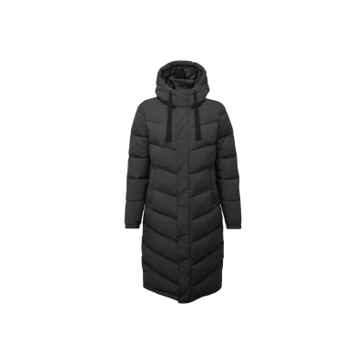 Image of TOG24 Raleigh Womens Quilted Puffer Extra Long Coat for Winter with Fixed Hood, Two Way Zip and Recycled Thermal Filling