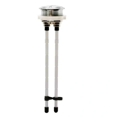 Image of HOUSLER ® Chrome Dual Flush Toilet Push Button 17cm Long Trimable to fit 38 42mm Cistern Hole