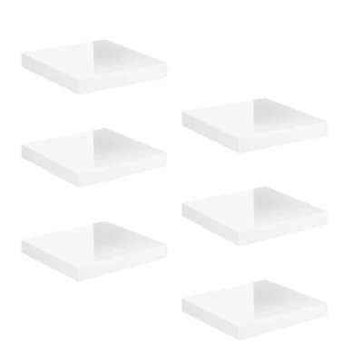 Image of eSituro Floating Shelf, Wall White High Gloss Mounted Storage Shelf for Bedroom/Living Room/Kitchen/Bathroom/Hallway, W30xD22.9xT3.8 cm