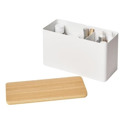 Image of YAMAZAKI Sanitary storage box Rin natural