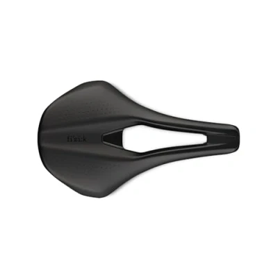 Image of Fizik Tempo Argo R1 Road Bike Saddle, Carbon Shell and Braided Rails, 160mm Width, Black