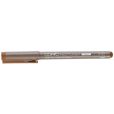 Image of COPIC Multiliner Coloured Marker Pen sepia 0,05mm, For Art &amp; Crafts, Colouring, Graphics, Highlighter, Design, Anime, Professional Beginners, Supplies Colouring Books