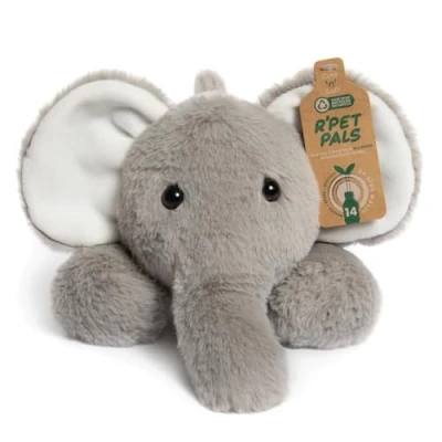 Image of Lesser &amp; Pavey Rpet Pals Ellie Layin Elephant Teddy For Kids Made Up of Recycled Bottles Stuffed Animal Soft Toys Ideal Birthday or Baby Gift