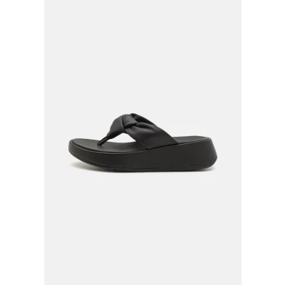 Image of Fitflop Tbar sandals, Women&#039;s, Size: 6, All black Leather