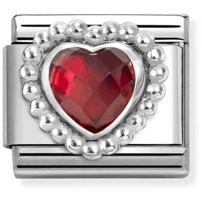 Image of Nomination Red Heart Dots Charm