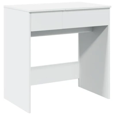 Image of vidaXL Dressing Table with Mirror Engineered Wood, White Makeup Vanity Drawers for Bedroom 73x46.5x75 cm