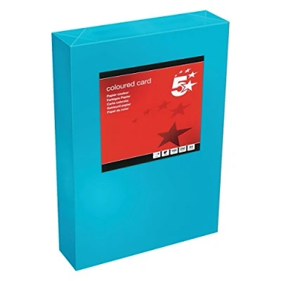 Image of 5 Star Office 938083 160 GSM A4 Tinted Card Blue