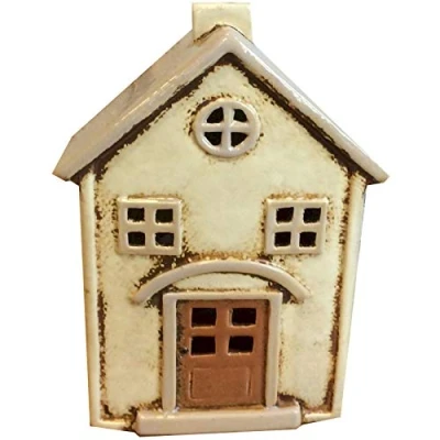 Image of Village Pottery Cream House Tealight Holder