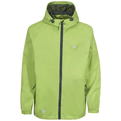 Image of Trespass Qikpac Jacket, Leaf, S, Compact Packaway Waterproof Jacket Adult Unisex, Small, Green